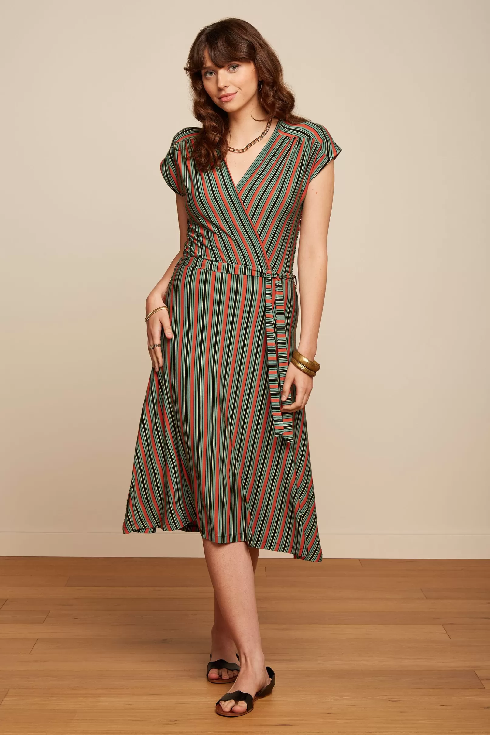 Jurken*King Louie Abigail Dress Castillo Stripe Black