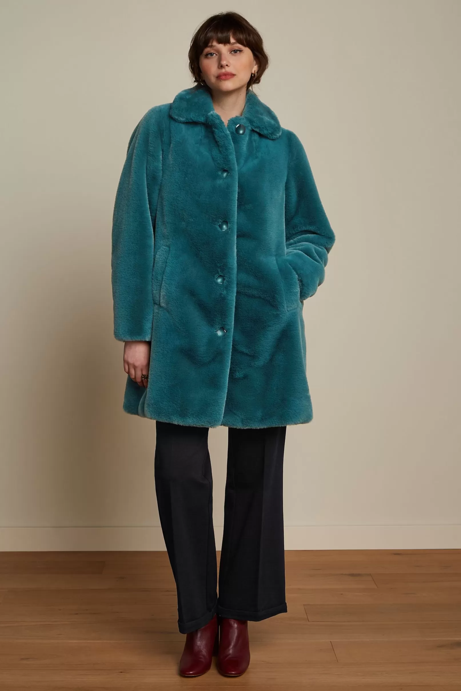 Jassen & Blazers*King Louie Anais Coat Long Philly Sea Blue