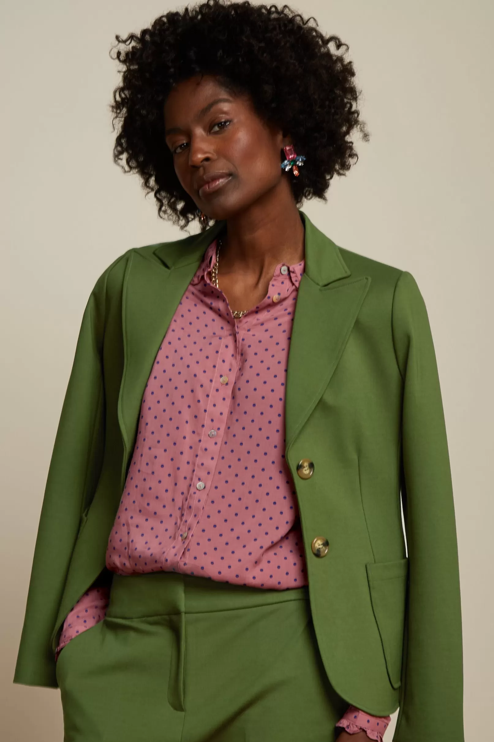 Jassen & Blazers*King Louie Bibi Blazer Uni Rodeo Olive Green