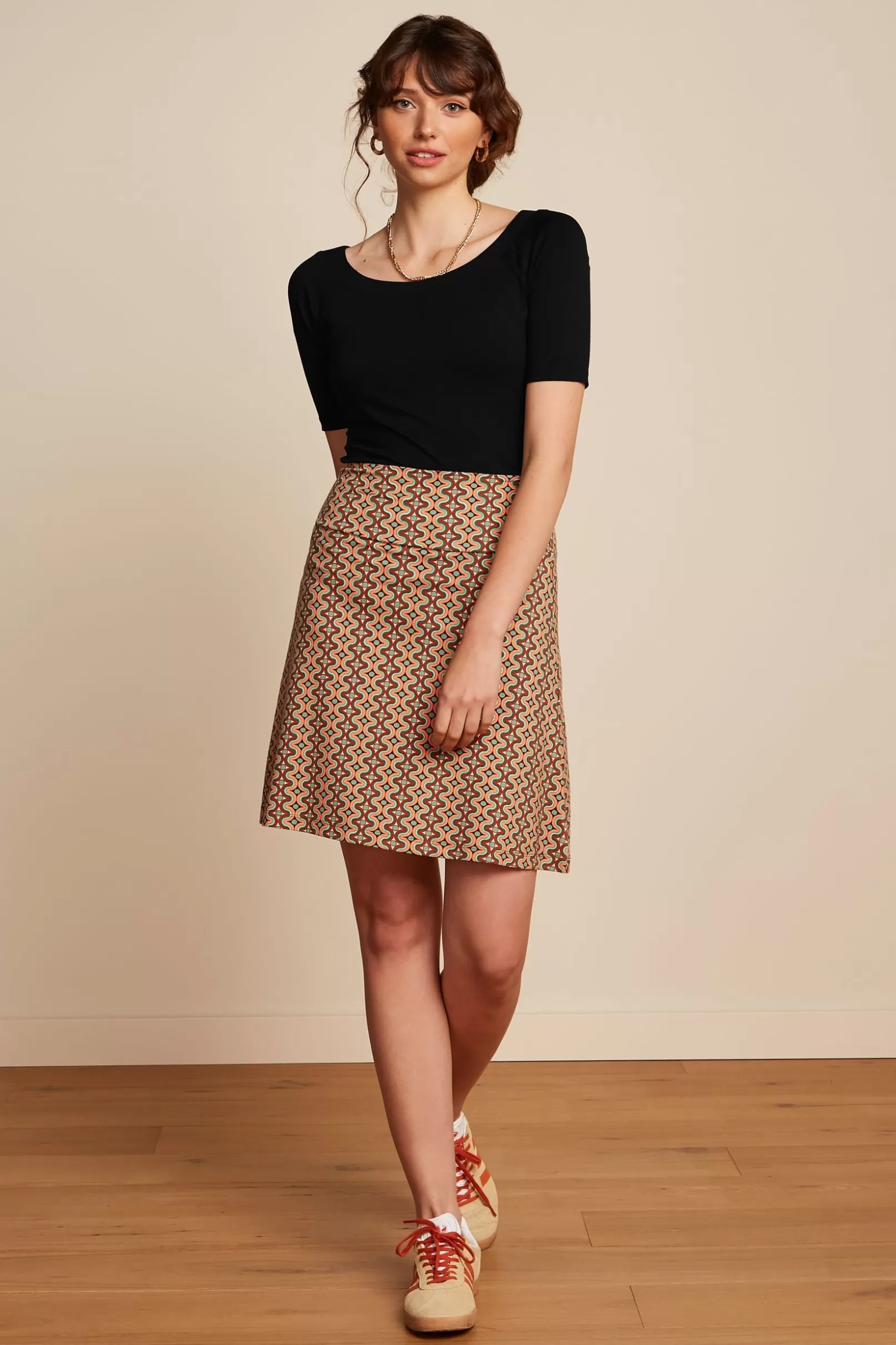 Rokken*King Louie Border Skirt Twisted Black