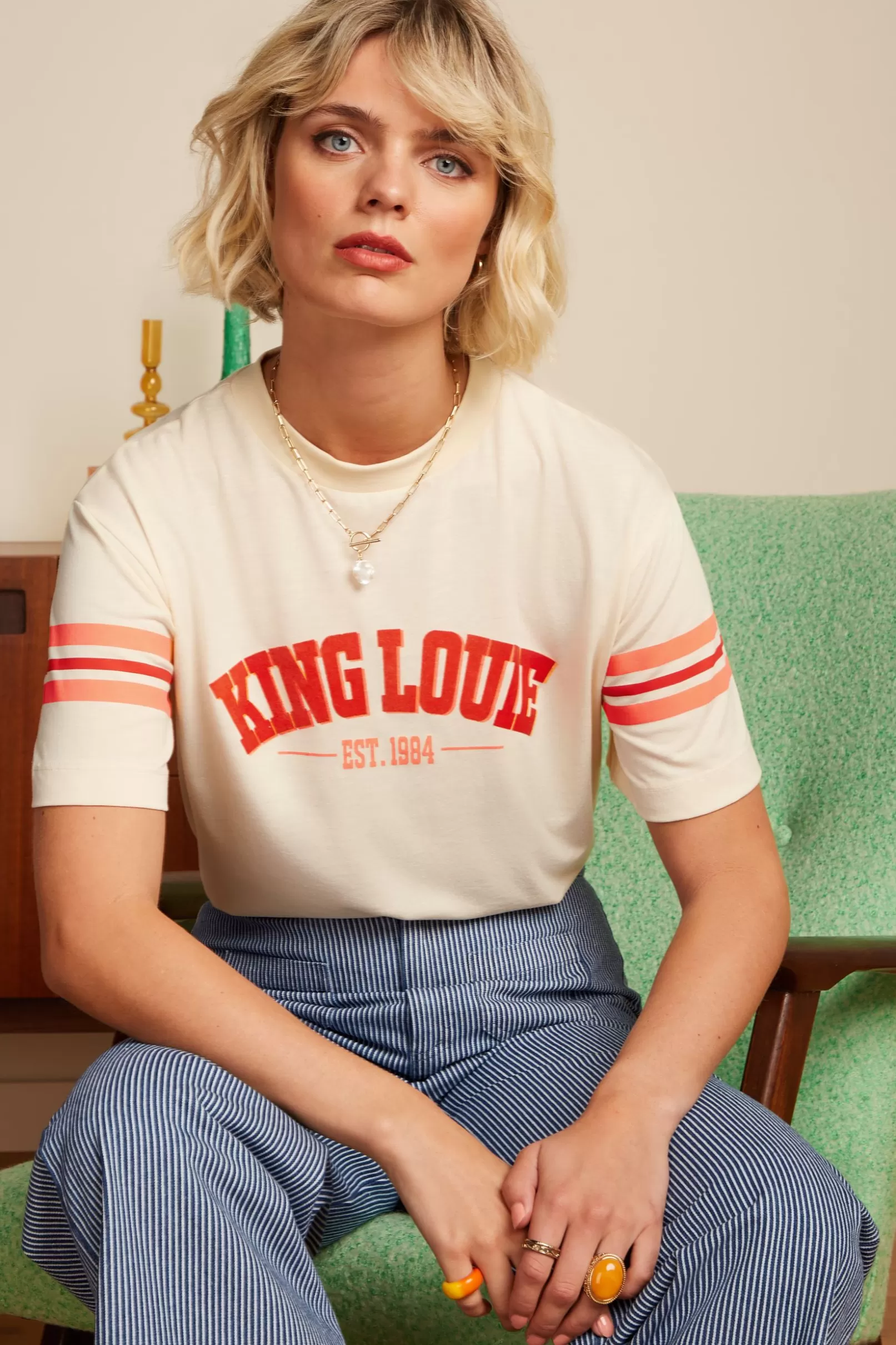 Tops & Shirts*King Louie Boxy Tee Cream