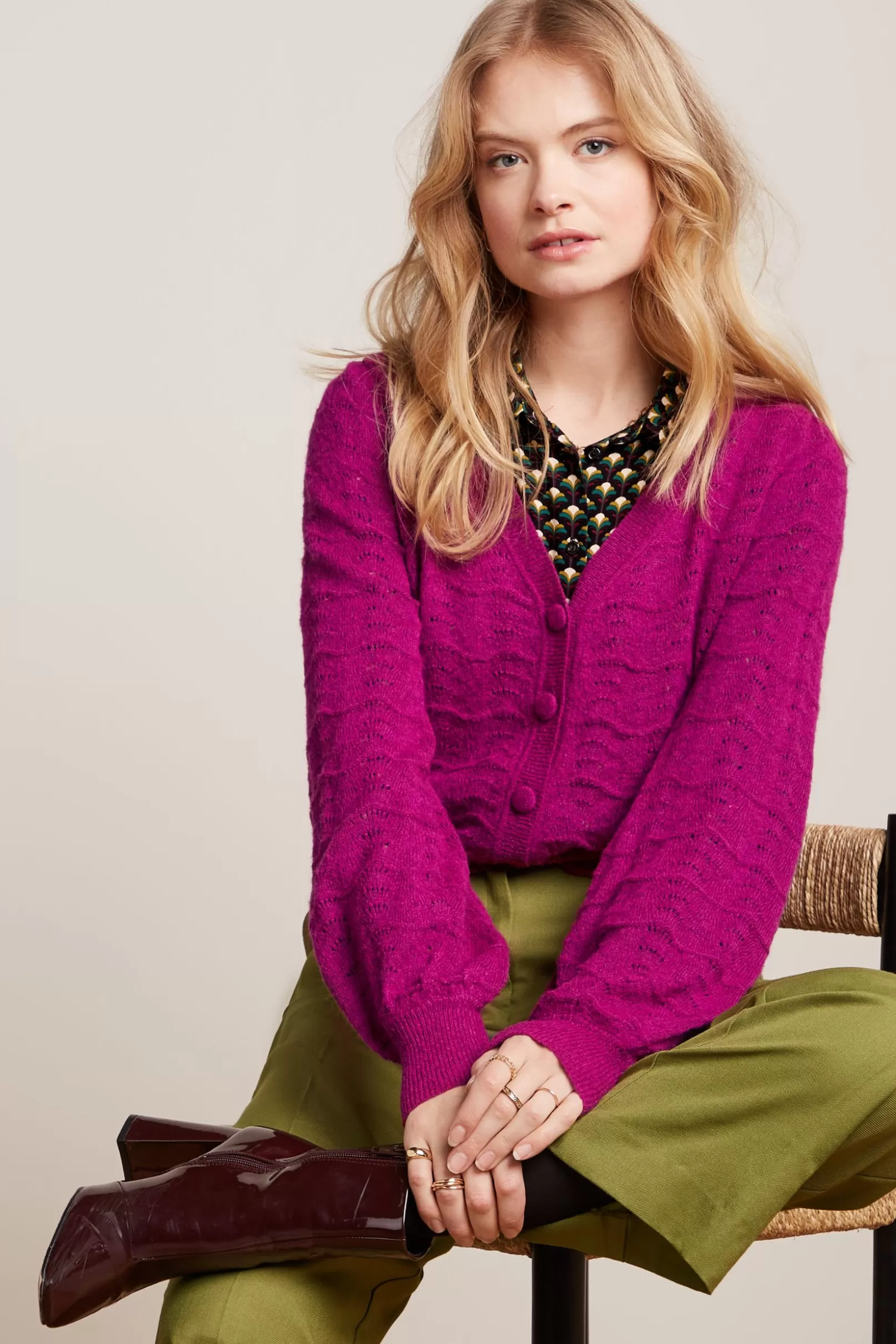 Vesten*King Louie Cardi V Terme Vivid Purple