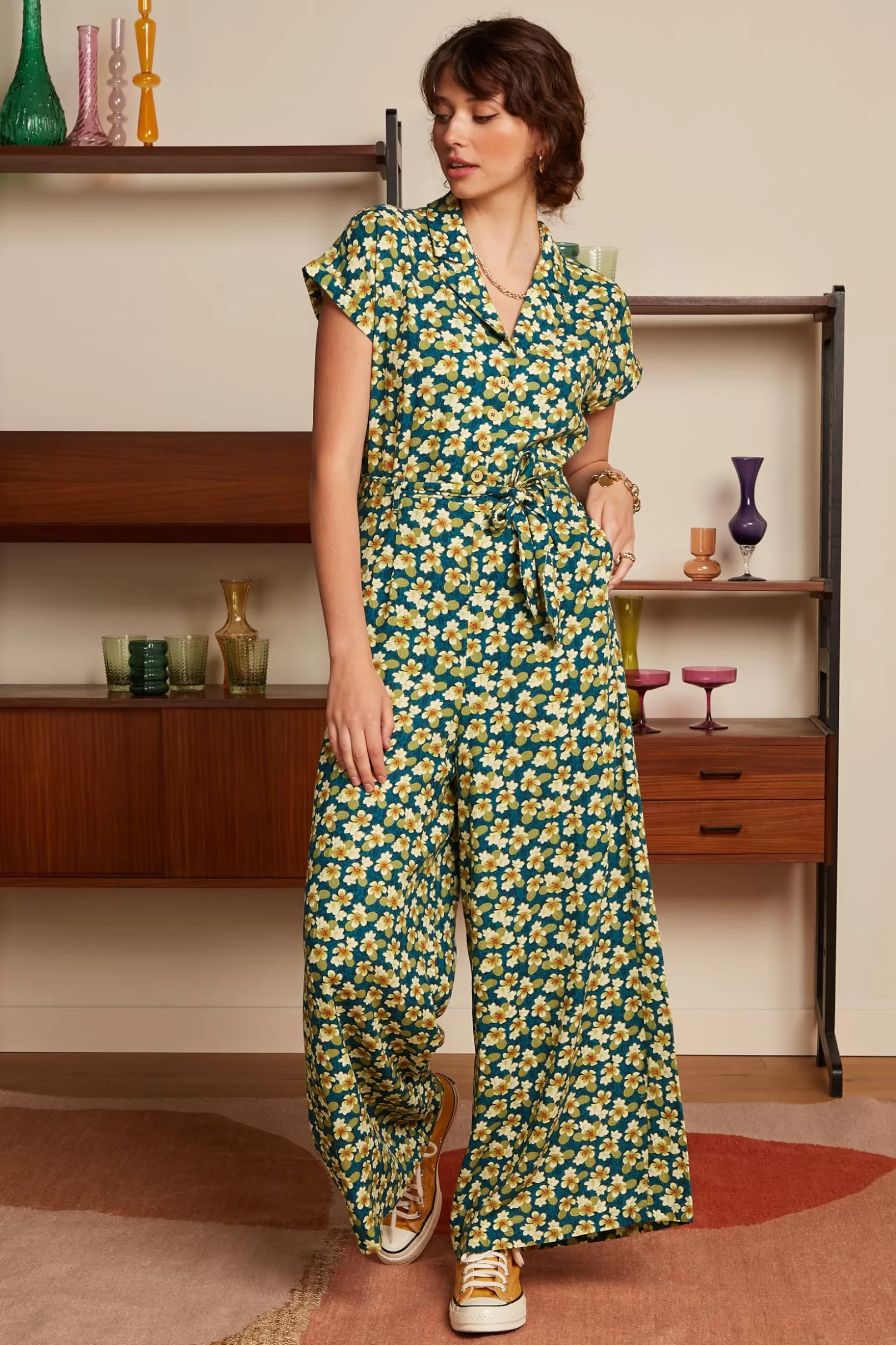 Jumpsuits*King Louie Daisy Jumpsuit Tammie Ponderosa Green