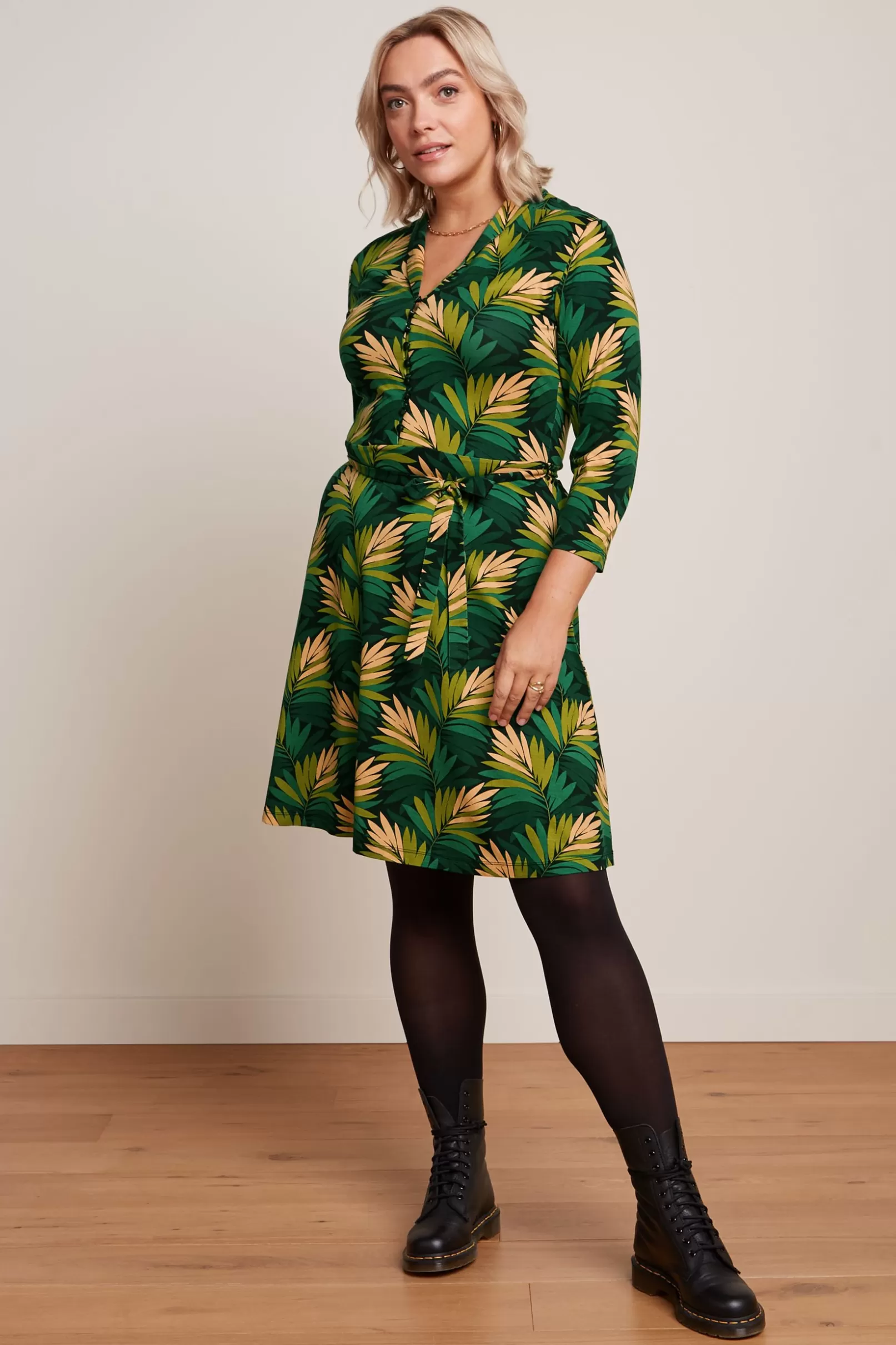 Jurken*King Louie Emmy Dress Ornette Pine Green