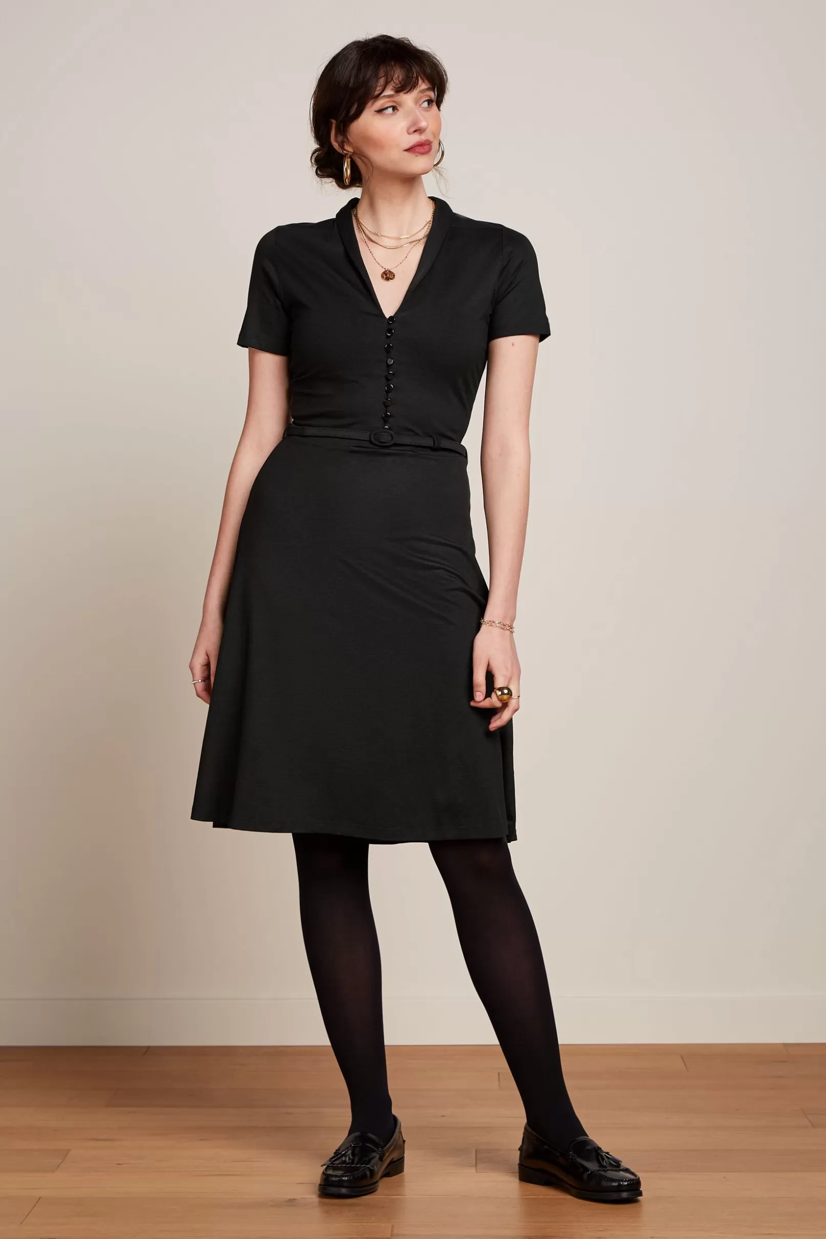 Jurken*King Louie Emmy Dress Viscose Classic Black