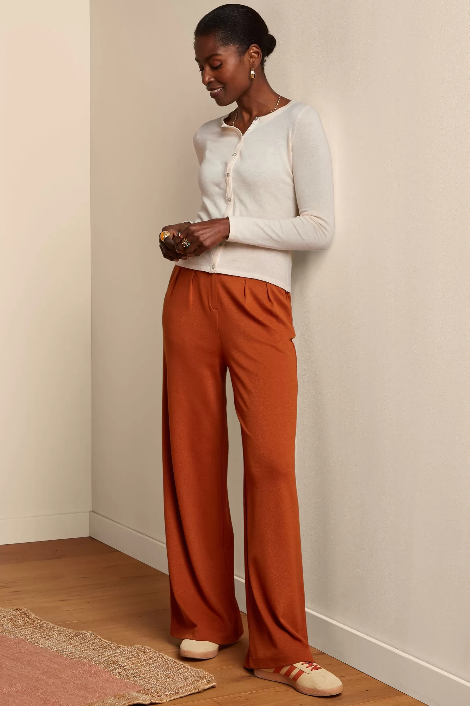 Broeken*King Louie Fintan Pants Milano Crepe Caramel