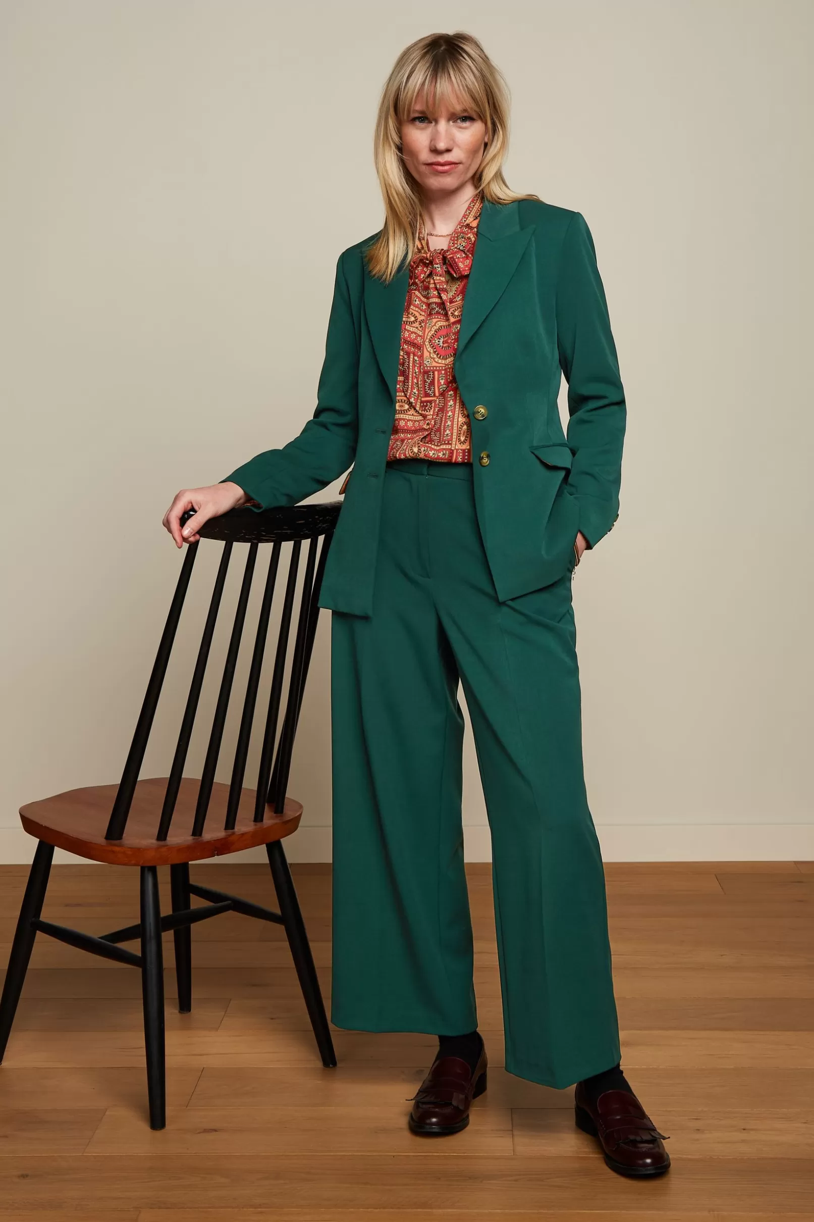 Broeken*King Louie Frederica Pants Broadway Pine Green