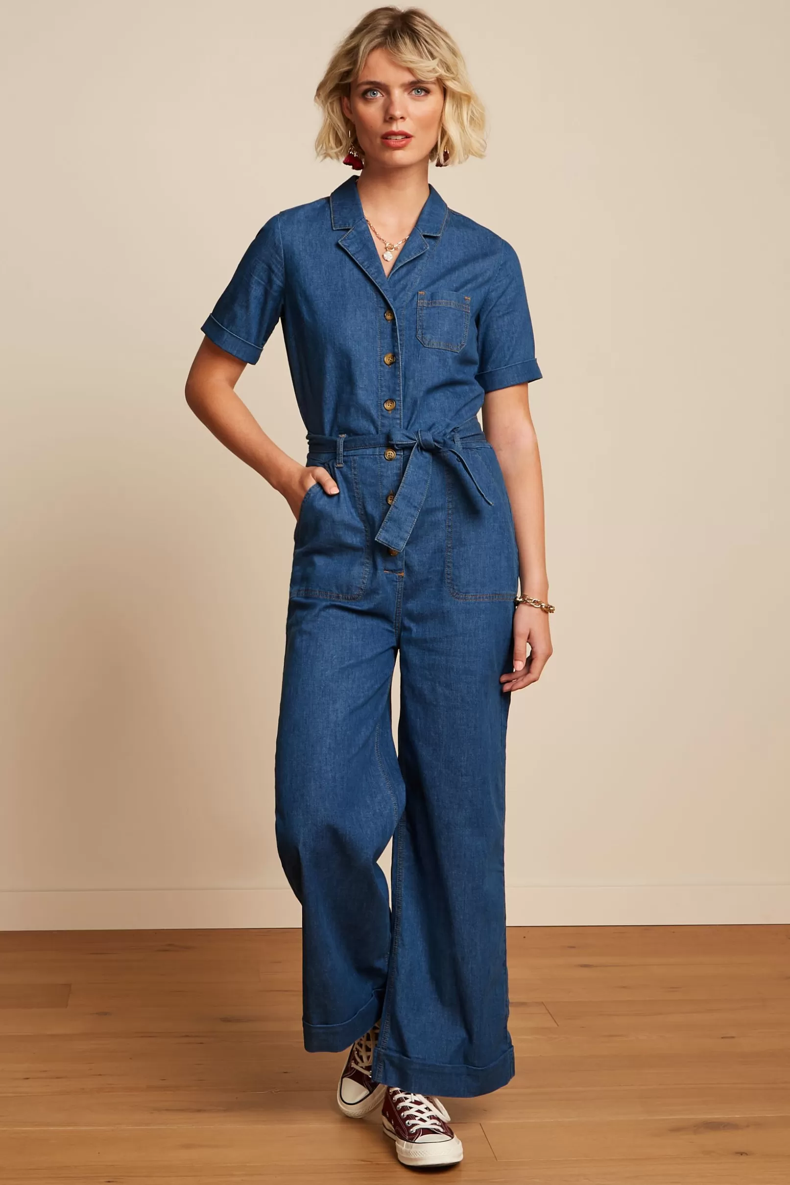 Jumpsuits*King Louie Gracie Jumpsuit Chambray Denim Blue