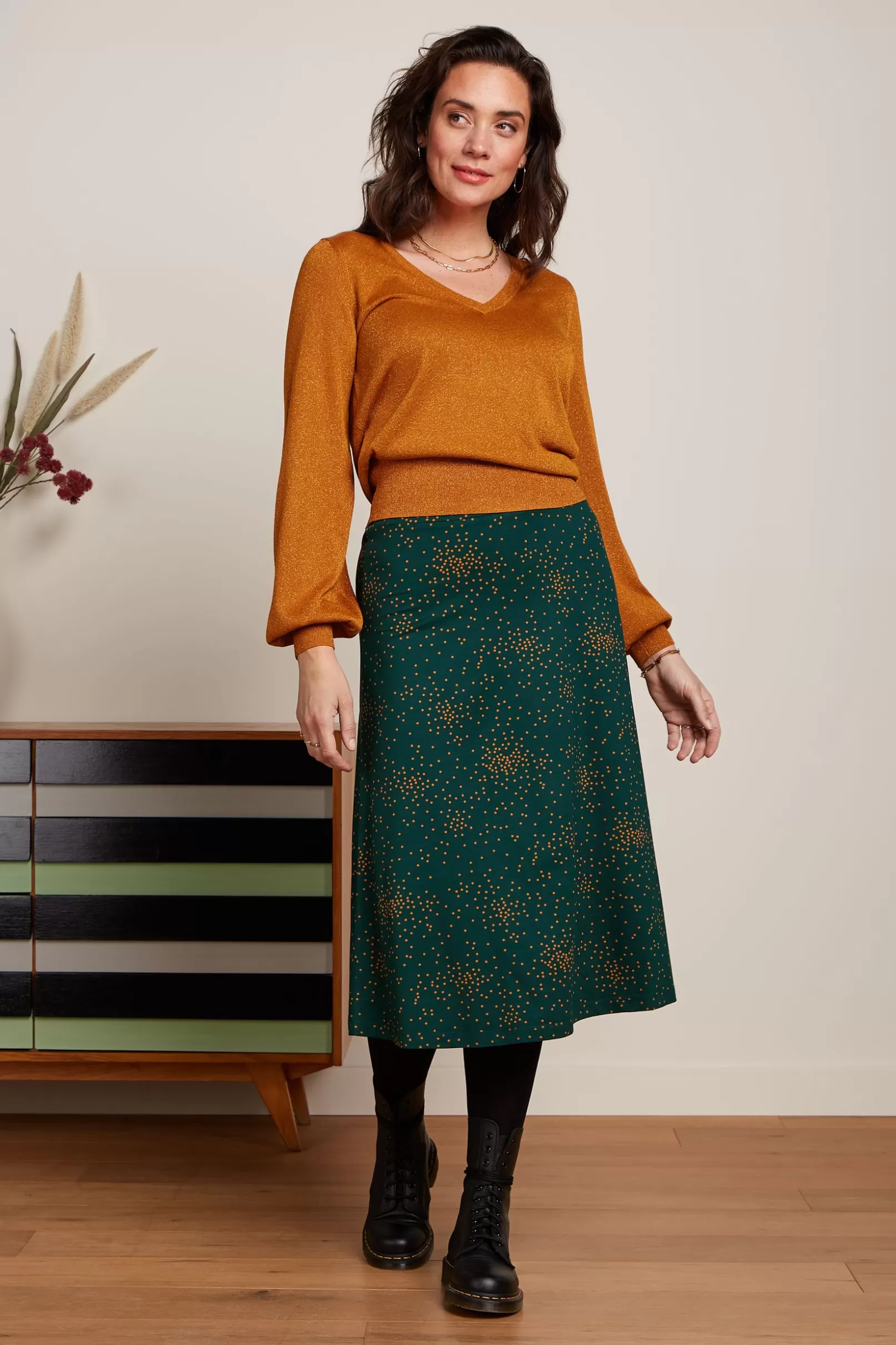 Rokken*King Louie Juno Skirt Valentine Pine Green