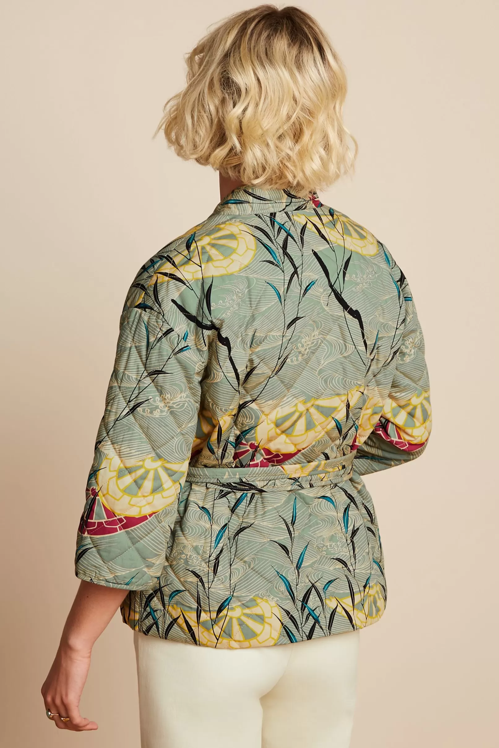 Jassen & Blazers*King Louie Kimono Jacket Quilted Dusty Turquoise