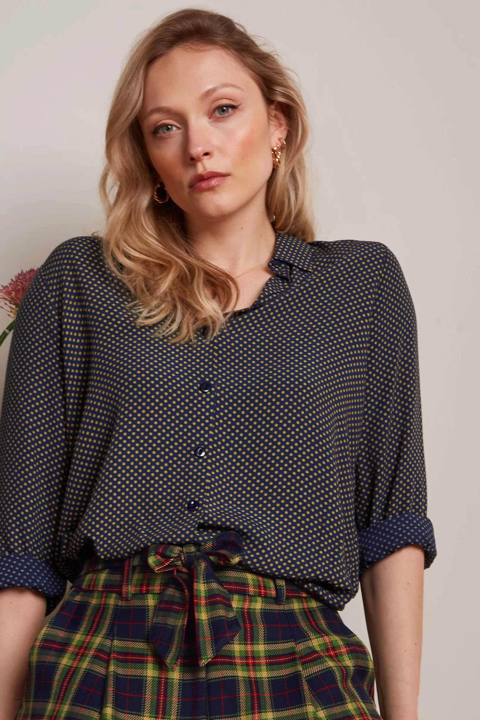 Blouses*King Louie Maisie Blouse Piper Evening Blue