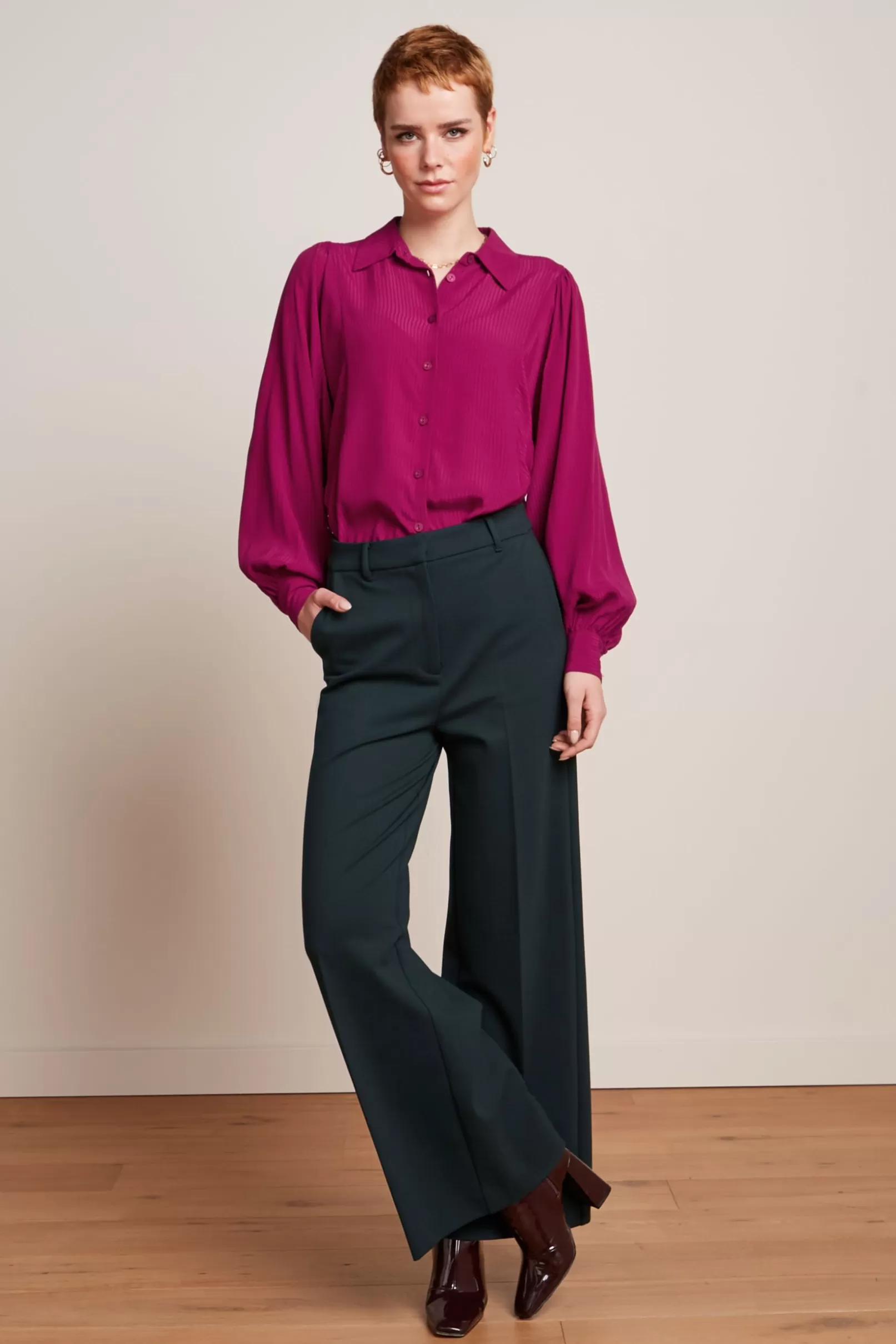 Blouses*King Louie Marisa Blouse Allegra Sparkling Fuchsia