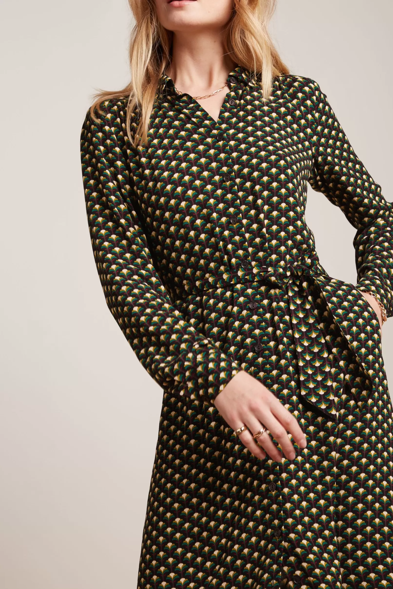 Jurken*King Louie Olive Dress Mayfield Sycamore Green