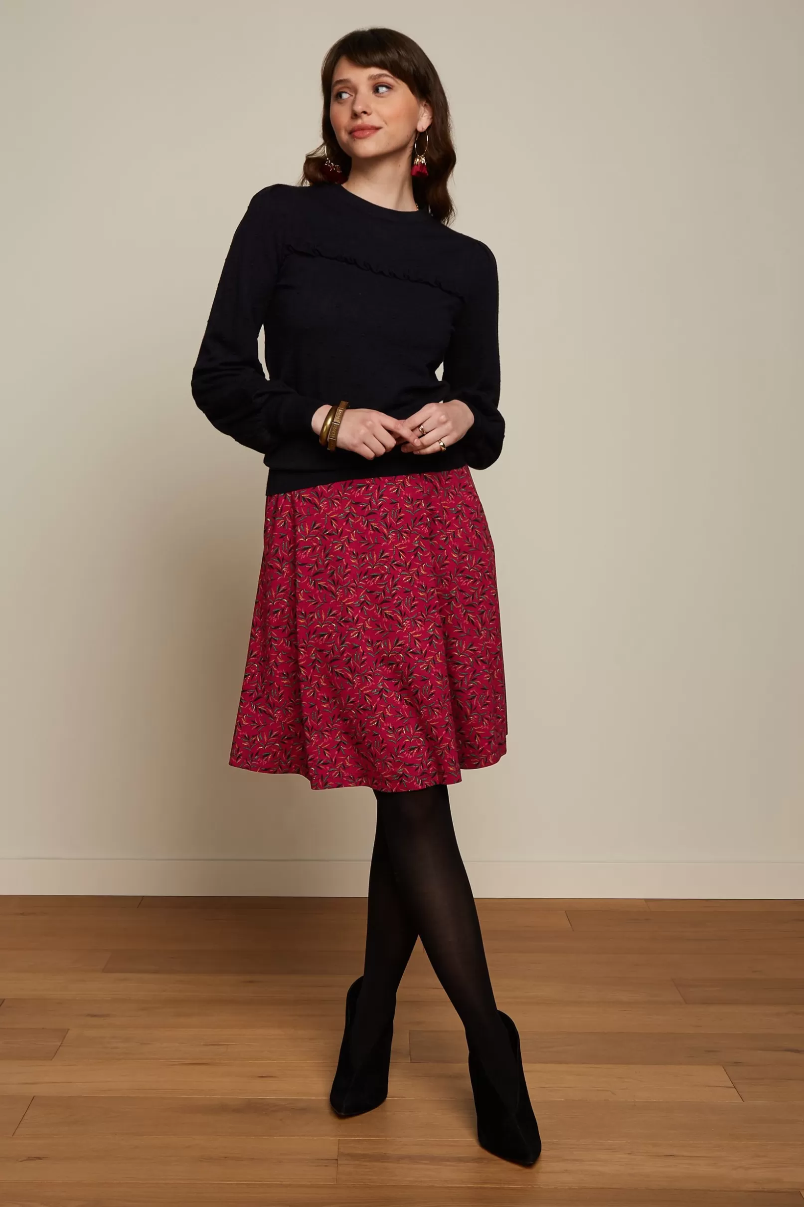 Rokken*King Louie Serena Skirt Vinti Cherry Red