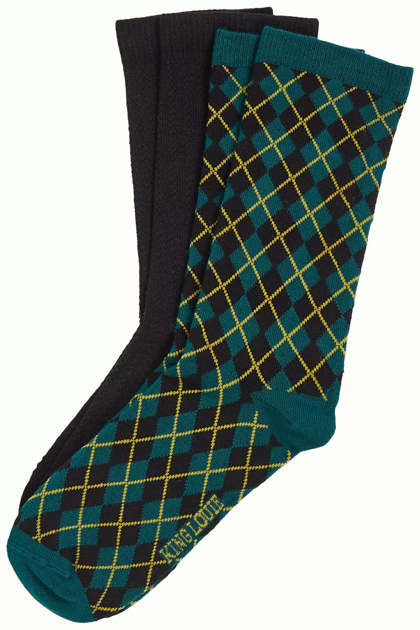 Accessoires*King Louie Socks 2-Pack Argyle Black