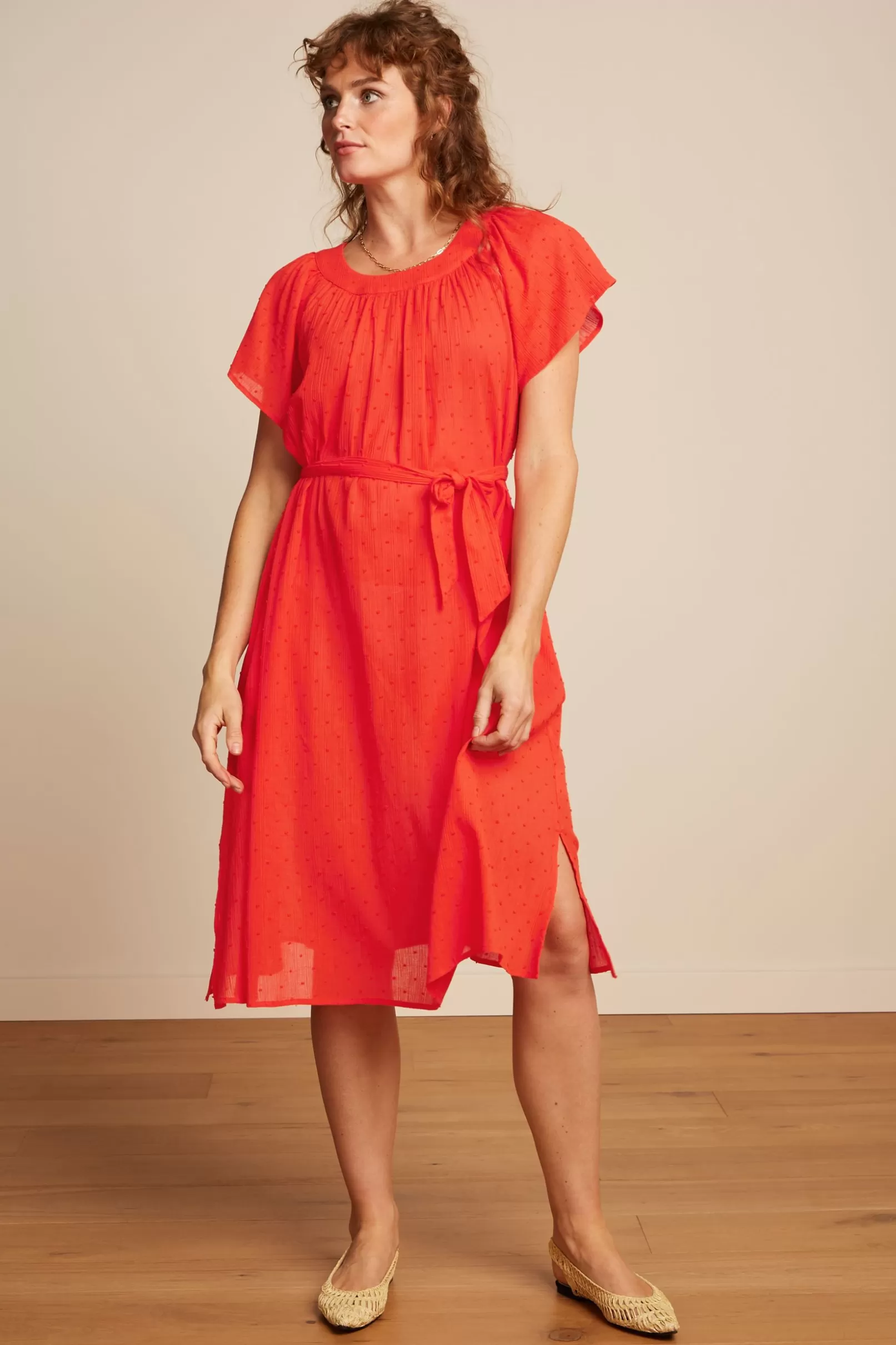 Jurken*King Louie Talia Dress Verano Fire Red