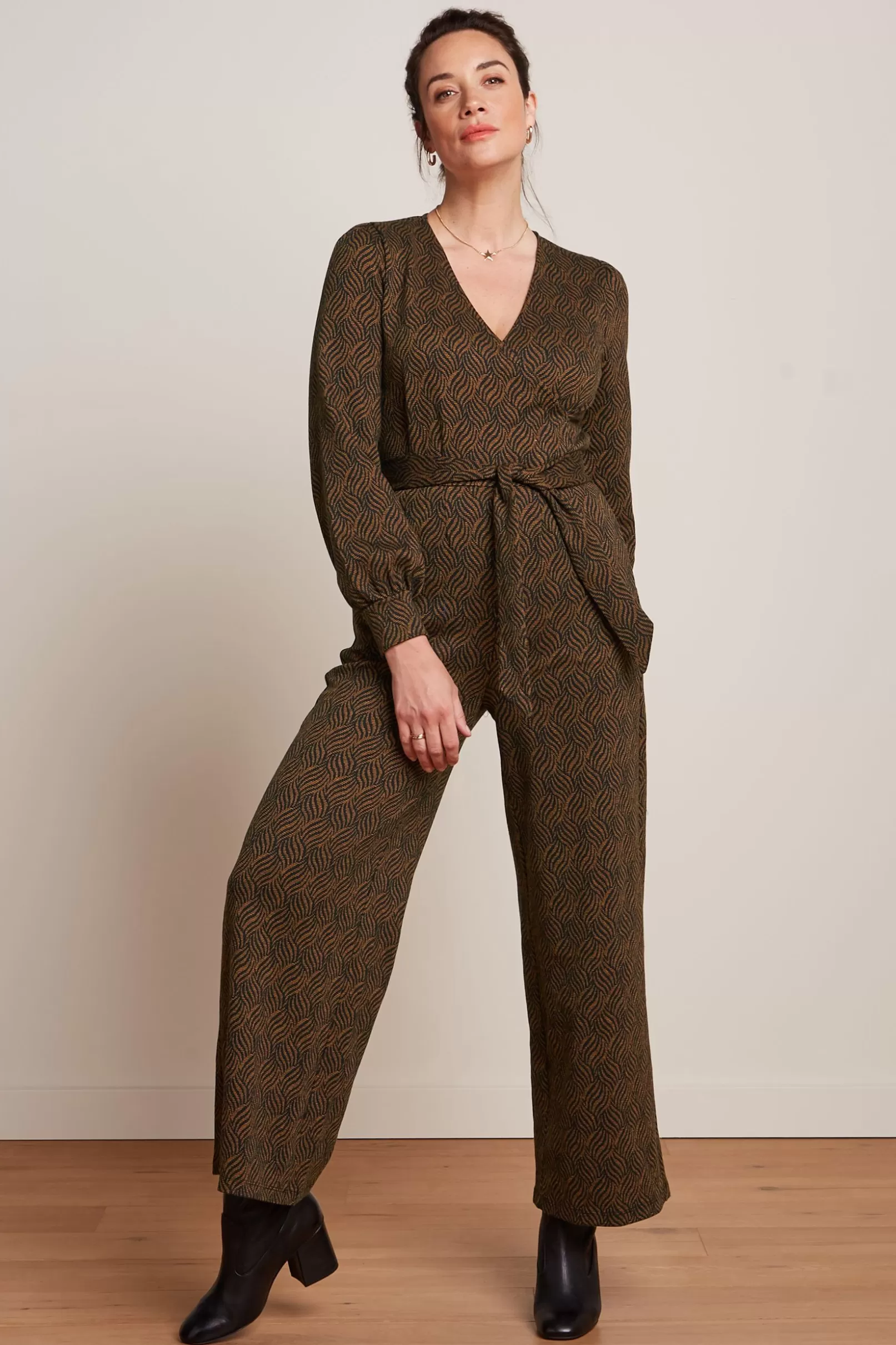 Jumpsuits*King Louie Zita Jumpsuit Ruby Jacquard Black